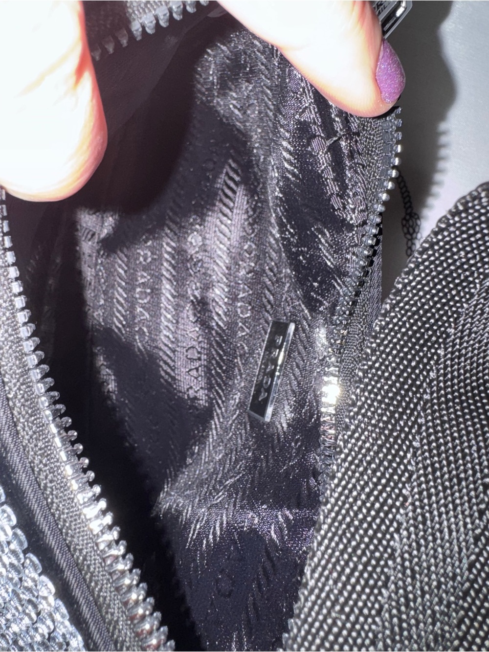 RARE Prada Silver Crystal-Embellished Handbag💜💣 - Picture 5 of 8